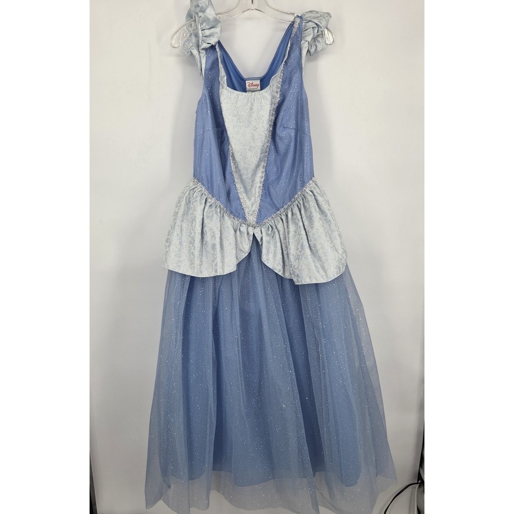 Disney Adult Cinderella Costume Blue Dress- Size Large - Worn Once Sparkly